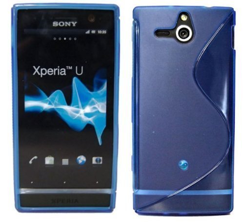 TPU Étui en Silicone Compatible avec Sony Xperia U ST25i Pochette en Silicone Bleu @ Energmix