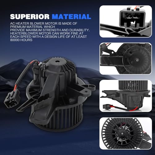 Image of HVAC Heater Blower Motor with Fan Cage Compatible with GMC Acadia 2007-2023,Yukon 2007-2020,Cadillac XT6 2020-2022,CT6 2016-2020,Escalade /Tahoe 2007-2020 Replace 84026082, 84156077, 76977