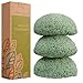 Produktbild ecopura® Konjac Schwamm Set Grüner Tee (3 Stück) - Gesichtsschwamm, Gesichtsreiniger, Konjak Schwamm  Trockene, Empfindliche und Unreine Haut  100% Natürlich, Zero Waste, Plastikfrei - grün