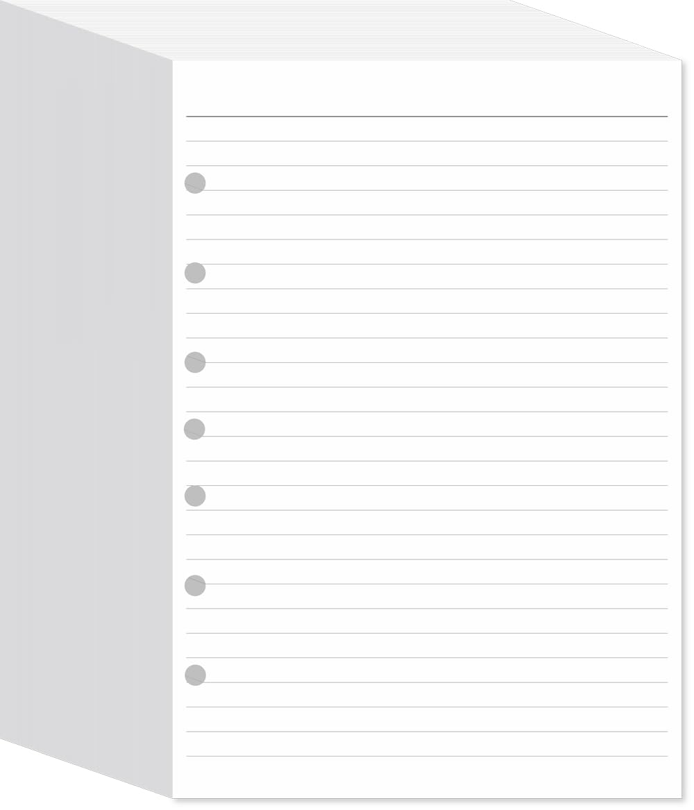 7-Hole Lined Filler Paper Pack of 500 Sheets for Mini Binders, College Ruled, 5-1/2" x 8-1/2", White