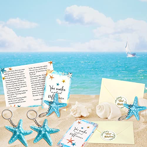 36 Pcs Starfish Story Keepsake Starfish Appreciation Gifts Set Include Starfish Story Keychain Cards White Envelopes With Stickers Mini Starfish Keepsake For Employee Teacher Students Colleague #TOP5