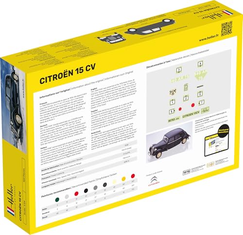 Kit de construcción Heller Citroen 15 CV a escala 1:24 miniatura 2