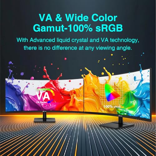 Image of ArcticPro 34inch 200Hz Curved Gaming Monitor, WQHD 3440 * 1440p Computer Monitor, 1ms MPRT, Adaptive sync, 1500R, Ultra Slim, 122% sRGB, Bluelight Filter, HDMI(TMDS)& DP Ports
