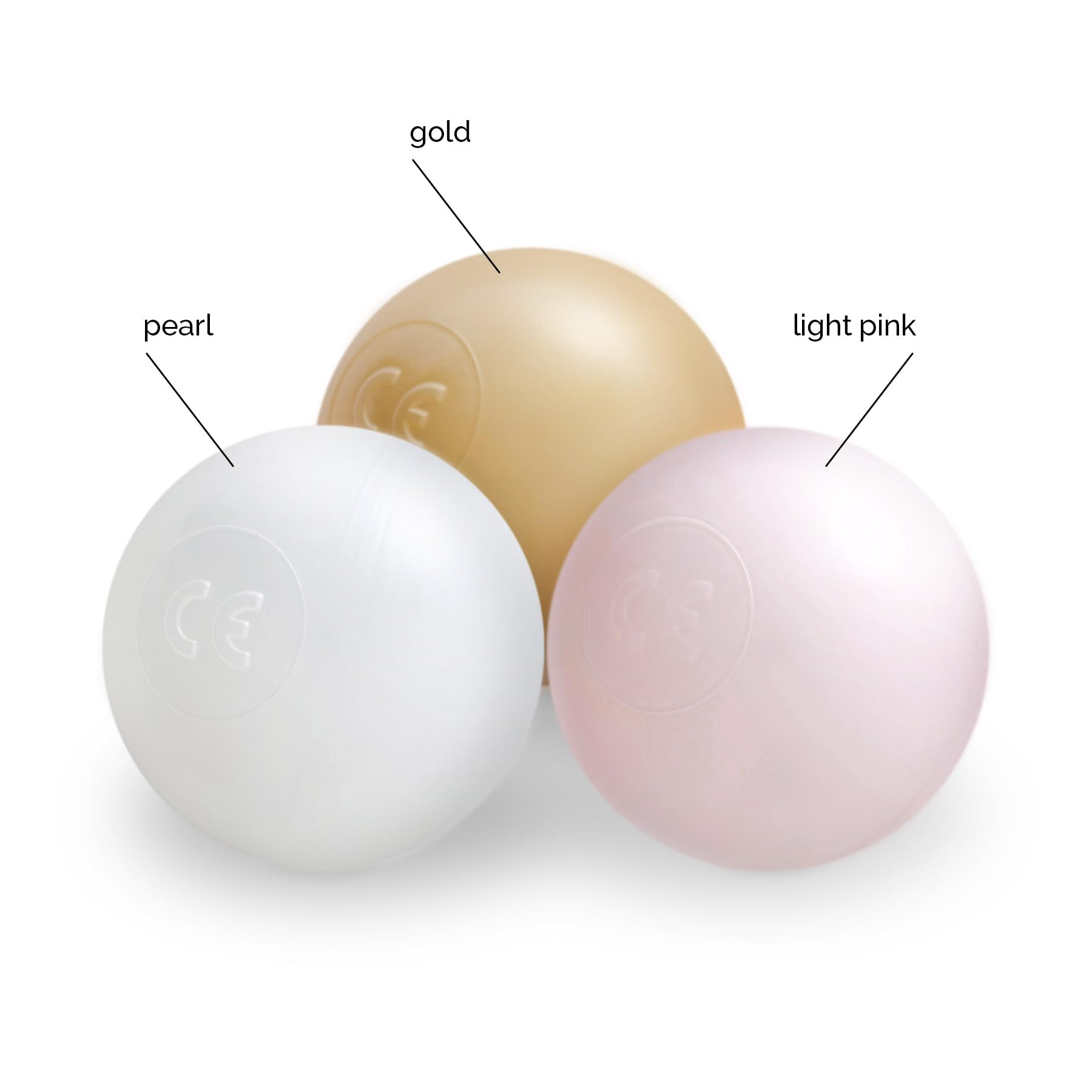 MISIOO Palline da bagno per palloni – Palline da bagno – Palline Ø 6 cm – Palline di plastica realizzate in 100% LDPE – un colore