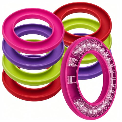 Image of 8 PCS Round Bobbin Holders for Sewing - Bright Color Silicone Sewing Bobbin Holder Set, Flexible Sewing Machine Bobbin Holder Rings for Thread Organization & Sewing Bobbin Storage