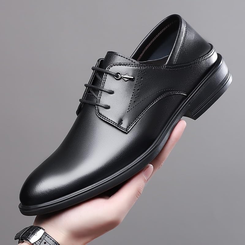 Men’s Dress Shoes Oxford Classic Lace-Up Formal Leather Office Wedding Business Footwear for Groom Suit Wear2