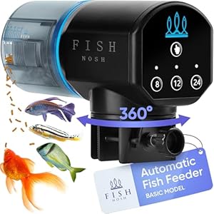 FISHNOSH Automatic Fish Feeder for Aquarium – New Generation 2025, Auto Food Dispenser with Timer for Small Tank, Big Aquariums & Pond, Model-ML