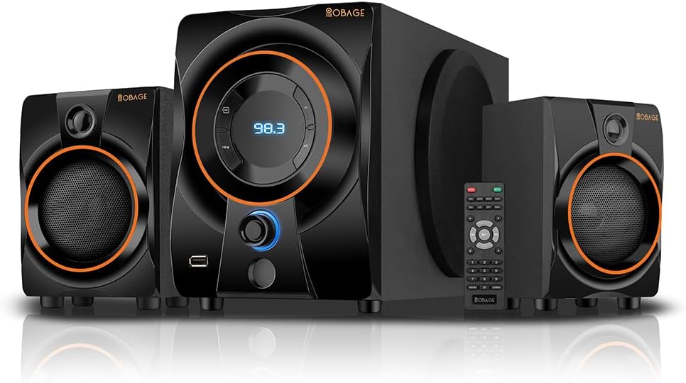 OBAGE Essential-4 2.1 Home Theatre System 60 Watt with HDMI ARC, Digital Bass Treble Control,BT 5.3v, USB,FM and AUX
