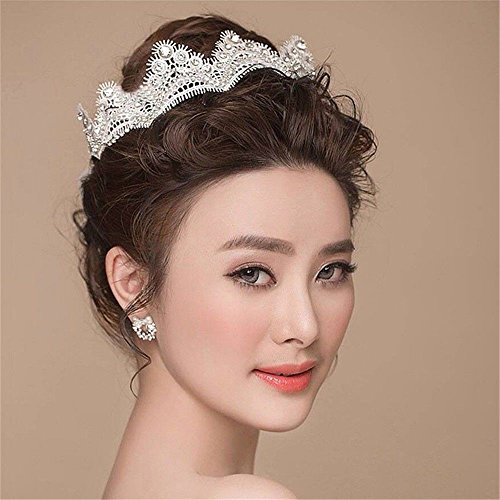 Weddwith Hair Accessories Headwear Styling accessory bride Lace diamond handcraft Headdress Wedding Rhinestone Lace crown Hair accessories Wedding Accessories