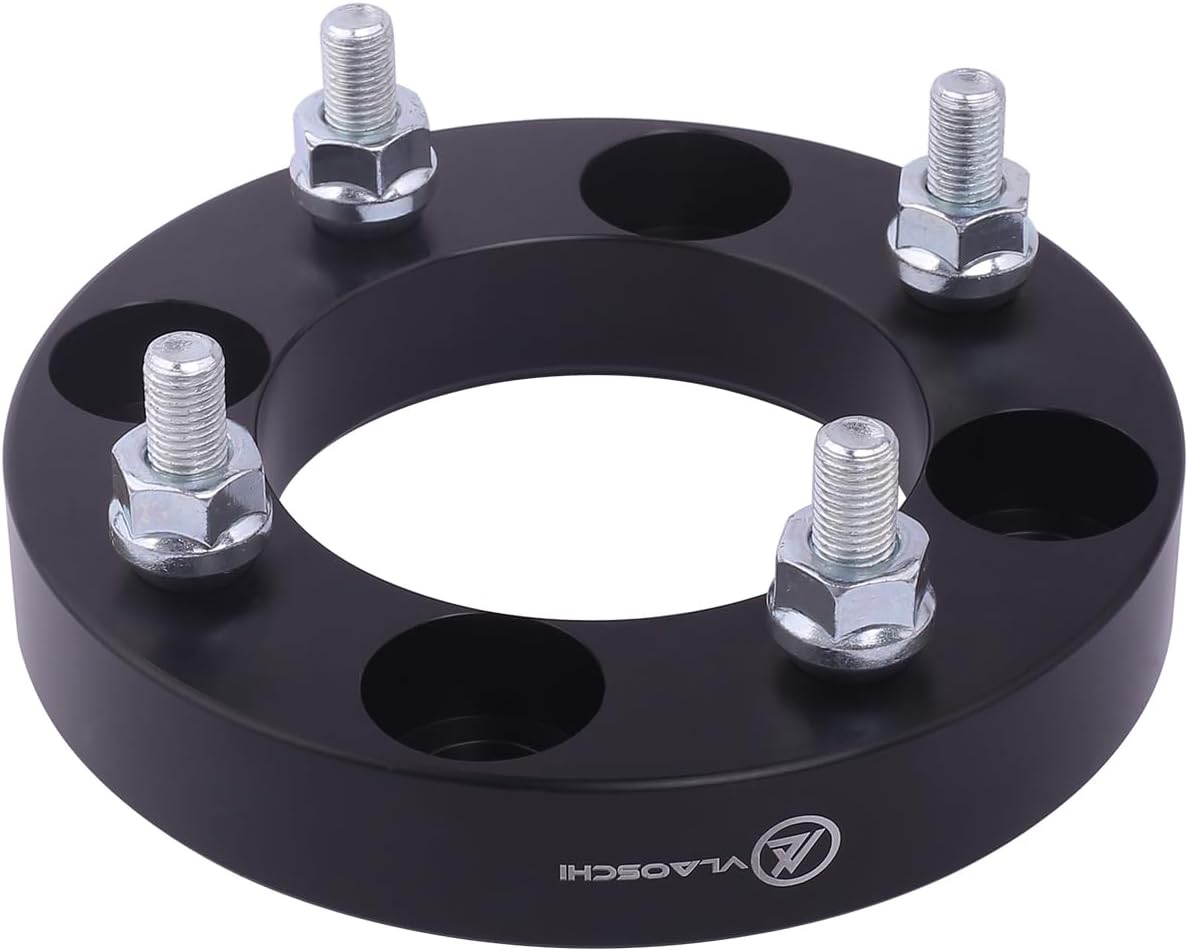 VLAOSCHI Black Forged ATV UTV 4x110 Wheel Spacers 1 Inch with 12x1.25 Studs Compatible with Yamaha Viking Wolverine YXZ1000R | CFMOTO ZForce 950 UForce 1000 - Pack of 4
