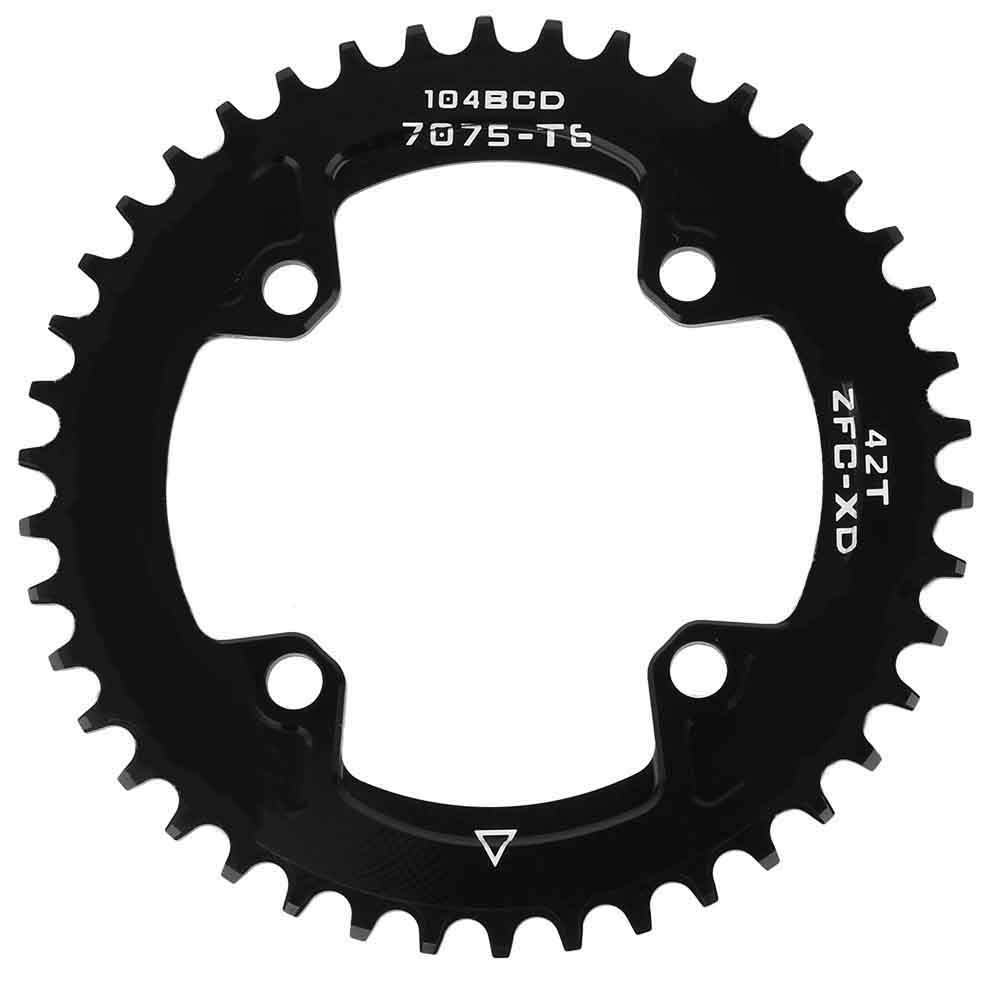 BCD 104MM 42T, Anello a Catena Singola Positivo e Negativo Disco per Mountain Bike a Corona Larga Stretta per Guarnitura Shimano Bicicletta AM XC