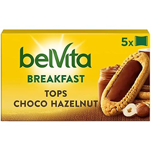 Belvita Tops Choco Hazelnut Breakfast Biscuits 250 g (Pack of 8) Cover