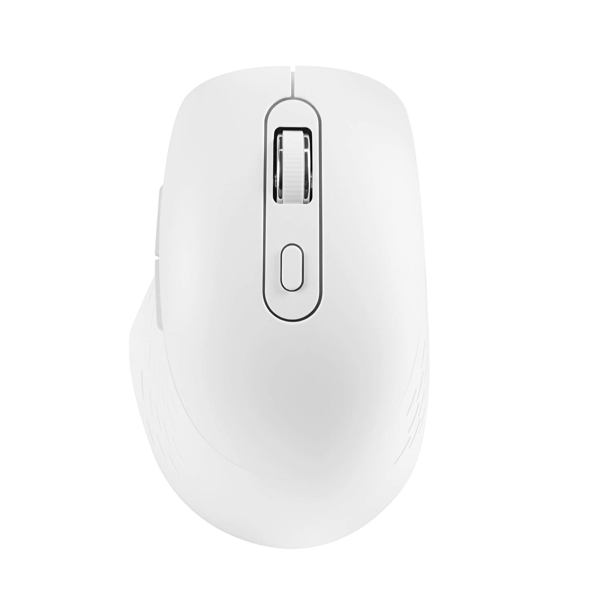 ワイヤレス マウス 無線マウス Bluetooth 5.2 + 2.4Ghz 作業用 超低遅延 Type-C充電式 戻る/進むボタン 軽量 65g 左右クリック 6ボタン 5階段DPI切替 高精度 3台デバイス同時に接続可能 エルゴノミック 静音ワイヤレス Windows 、Mac、Android、PCに対応 (ホワイト)