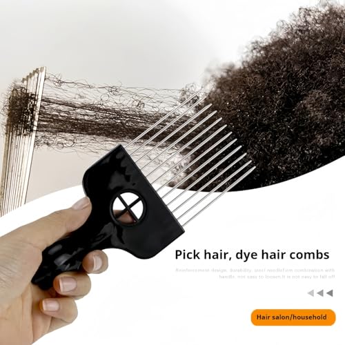 Set de 2 Peines Afro de Metal con Mango en Puño miniatura 4
