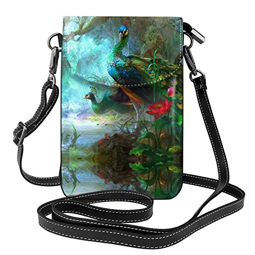 Petit sac à bandoulière coloré motif paon pour ne plus s'encombrer au quotidien