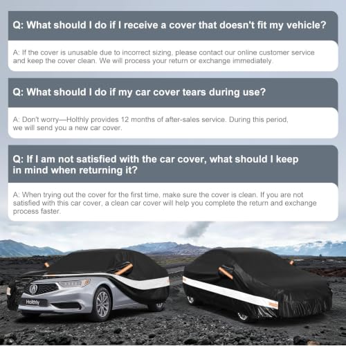 Image of 10 Layers Sedan Car Cover Custom Fit for Acura TLX (2021-2026), Waterproof All Weather for Automobiles, Outdoor Full Cover Sun Dust Rain Protection with Cotton. Black