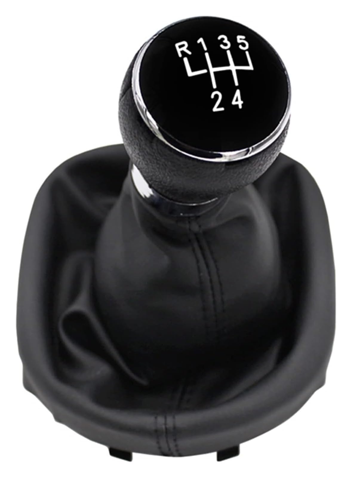 Jsrvqkms 5 Speed Car Gear Knob For Vw For Caddy 2 Ii Mk2 For Touran 2004-2009 5 6 Speed Manual Gear Shift Knob Handball With Gaiter Boot(5 Speed)