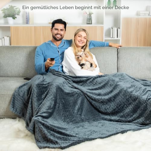 Winthome Kuscheldecke Flauschig Weich, Decke Warm, ohne Hitzestau, Oeko-TEX – Ansicht 5