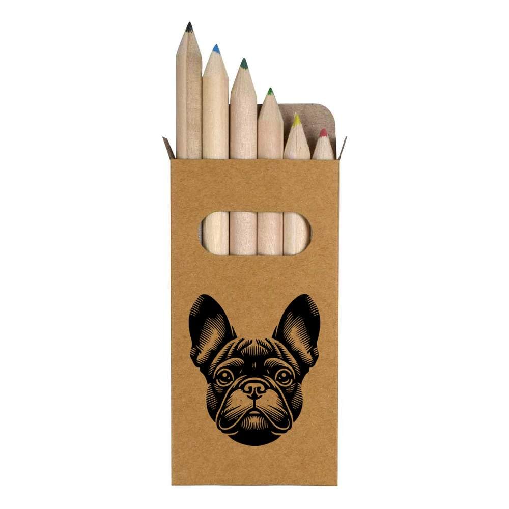 Azeeda 6x MDF Bastel-Verzierungen 'Bulldogge Welpen' – 3 Mm Dick, Lasergeschnitten, Zum Bemalen & Verzieren