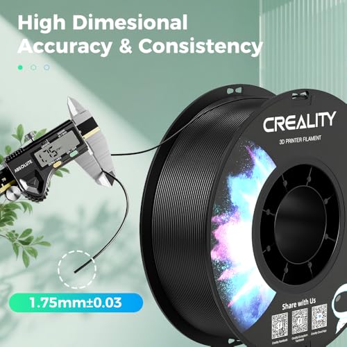 Image of Creality ABS Filament 1.75mm, 3D Printer Filament, No-Tangling, Strong Bonding and Overhang Performance Dimensional Accuracy + /-0.02mm, 2.2lbs /Spool