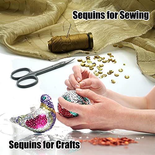 Joyaho 5Mm Sequins For Crafts Bulk, 24 Colored Iridescent Metallic Sequins 16800Pcs Loose Small Round Cup Sequin Glitter Paillettes For Embroidery Arts Craft Embellishment #TOP4