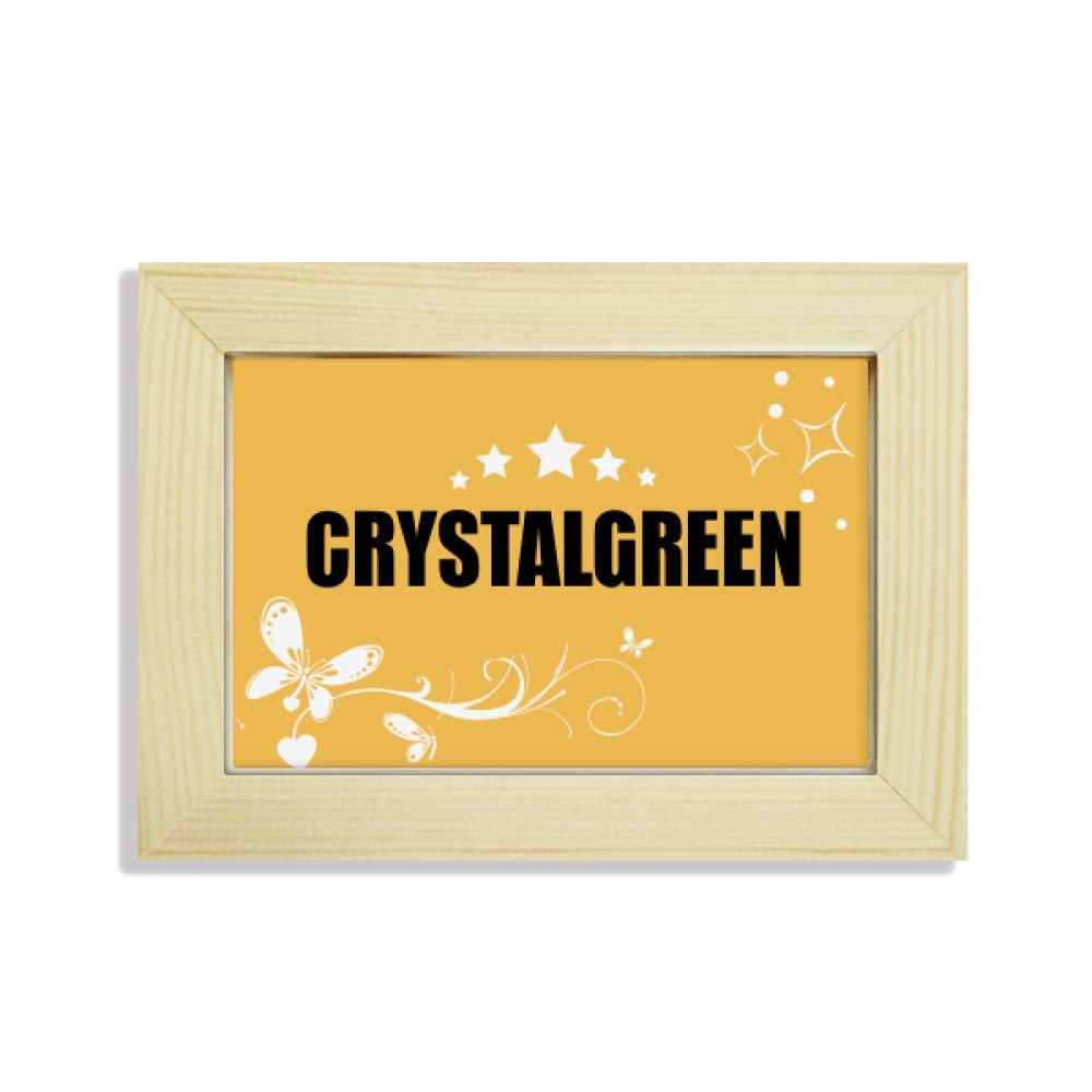 Pintura de flores Crystalgreen con marco de fotos de madera para dar vida a mesas oscuras