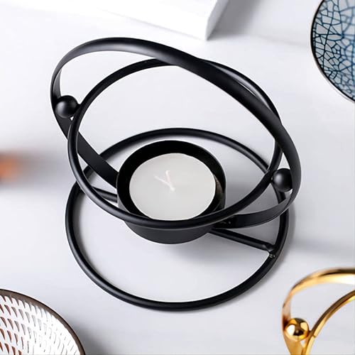 Miniatura 2 de Delicado Romántico Metal Tealight Candelabro Quemador de Aceite Difusor Aroma Horno Decoración del Hogar Negro Blanco