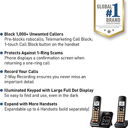 Panasonic KX-TGD832M Cordless Phone With Answering Machine thumb #1