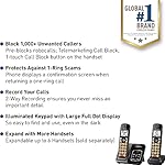 Panasonic Cordless Phone with Answering Machine, Advanced Call Block, Bilingual Caller ID and Easy to Read High-Contrast Display, Expandable System with 2 Handsets - KX-TGD832M (Metallic Black) - Image 2