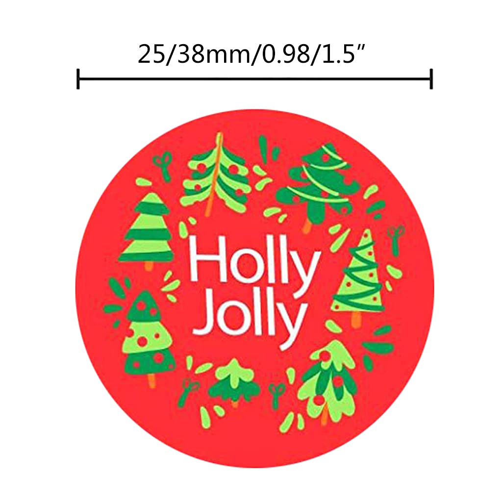 500 Calcomanías De Navidad De 1.5 Pulgadas Para Sobre, 3 Diseños Con Forma De Sello Redondo De Feliz Navidad, Etiquetas Autoadhesivas Para Saludos Navideños, Sellado, Regalos, Decoraciones De Regalos