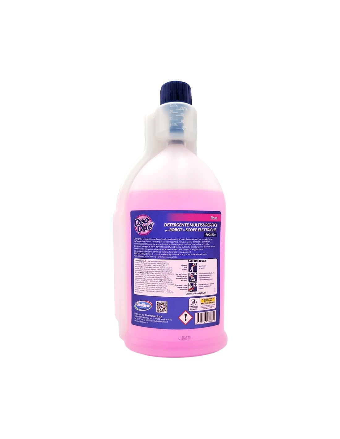 Pacchetto di prova Deo Due Detergente concentrato per la pulizia dei pavimenti con robot aspirapolvere e aspirapolvere per la polvere 3 x 900 ml / 3 Varie profumazioni + Beni Culinari Portachiavi