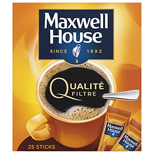 MAXWELL HOUSE - Qualité Filtre Normal 25 Sticks - Lot De 4
