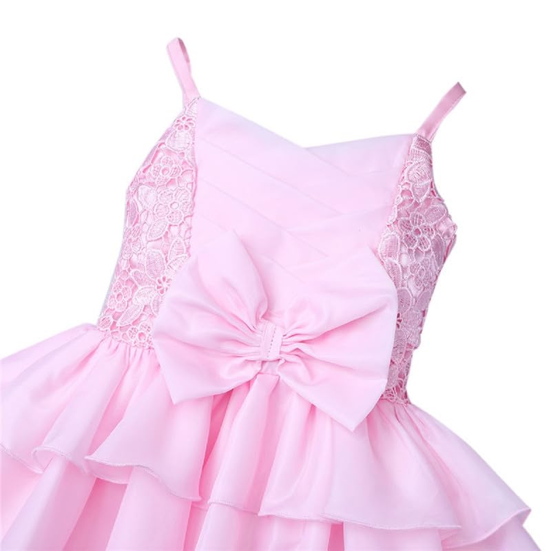 Image of Ripening Baby Girls Stylish Princess Dresses Satin Pretty Birthday Kids Frock