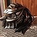 XINLIFE Predator Motorcycle Helmet Full Face Helmet Mask with Hair Braid and LED Light for Outdoor Riding or Club Parties and Cosplay Prop DOT Certified,L