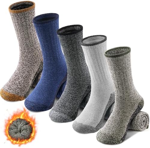 Wool Socks Mens - Extra Thick Winter Warm Merino Thermal Socks for Men