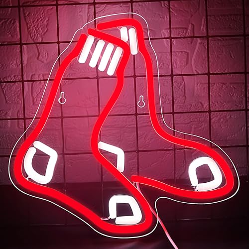 Image of Baseball Neon Sign for Wall Decor Baseball Team Logo Neon Light for Man Cave LED Sports Light Sign for Boys Room,Club,Man Cave,Bar,Party,Christmas Birthday Gifts for Men,Boys,Teens,Size 12*11.7in(FMXD163)
