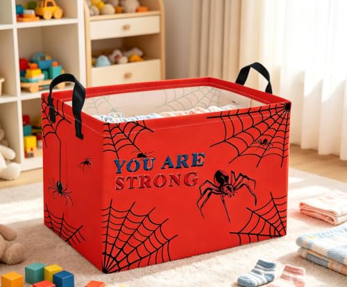 Image of Rectangle Kids Baskets Sdiper Basket Cute Storage Bin Fish Box for Room Decor Gift Basket(wenzizhizhu)