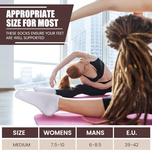Liitrsh Pilates Grip Socks Bulk Unisex Non Slip Yoga Grippy Socks Woman for Adults Yoga Pilates Hospital3