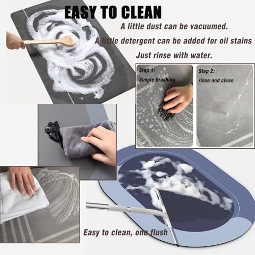 Image of YAGVIZ Kitchen Mats, Waterproof Memory Foam Kitchen Rugs, Standing Desk Mat Floor Mats, Comfort Runner Rug Carpets for Kitchen Floor, Sink | Standing Desk Mat, Comfort Runner Rug, For Kitchen Floor & Sink