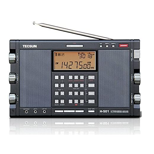 Tecsun H501 Digital Worldband AM/FM Shortwave Longwave Radio with SSB Reception, Dual Speakers, & MP3 Player, Matte Black
