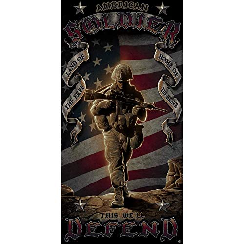 5D Military American Flag Army Soldier YIOITTIO Full Diamond Painting Cross Stitch Kits Art Scenic 3D Paint by Diamonds-16x20 in(40x50cm)