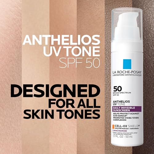 Image of La Roche Posay Anthelios UV Sunscreen SPF 50, Daily Sunscreen for Face in 3 Formulas, UV Tone with Niacinamide, UV Hydra with Hyaluronic Acid, UV Clear with Azelaic Acid, Broad Spectrum Invisible SPF