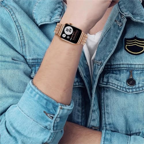 Bracelet en acier inoxydable SCRUBY élégant pour Apple Watch Ultra 2 et Series 10 - 4