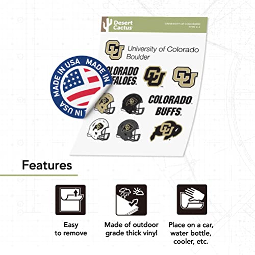 Autocollant vinyle NCAA Colorado étanche pour scrapbooking et auto