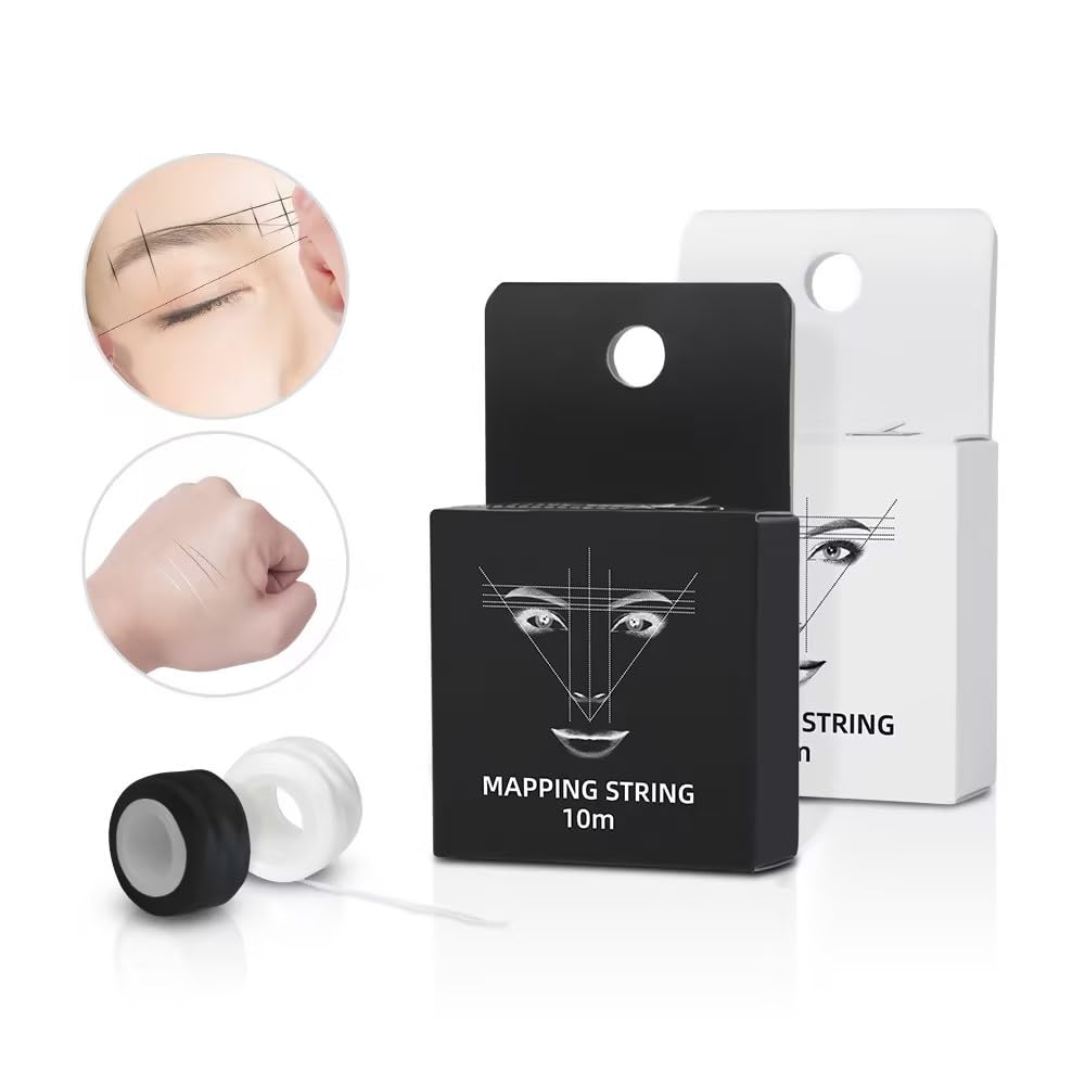 10M Black Pre-Inked Mapping String for Eyebrows Mapping Thread for Eyebrow Permanent Makeup Beauty and Personal Care,One Size 4