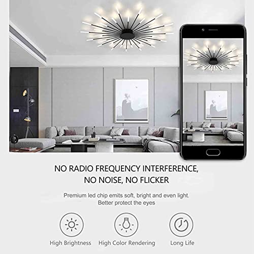 Plafonnier LED moderne à intensité variable 50cm avec télécommande pour salon