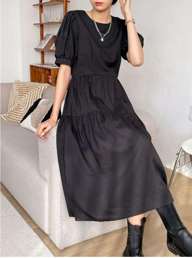 Image of Leriya Fashion Mini Dress for Women | One Piece Dresses for Womens | Stylish Dress for Woman |Mini Dresses Rayon for Women Stylish |Summer Casual Outfit Wear Events, Date & Evening Look
