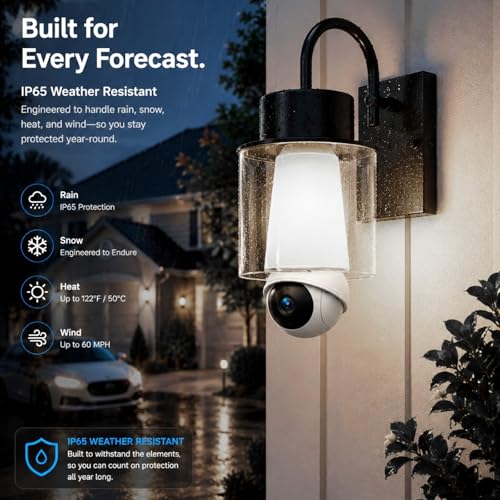 Image of Light Bulb Security Camera, Smart AI Cam 2K HD Outdoor Lightbulb Camera, 5G&2.4G WiFi PTZ Camera, 1000-Lumen LED, Color Night Vision, 911 Emergency Calling, Motion Dection (2Pack)