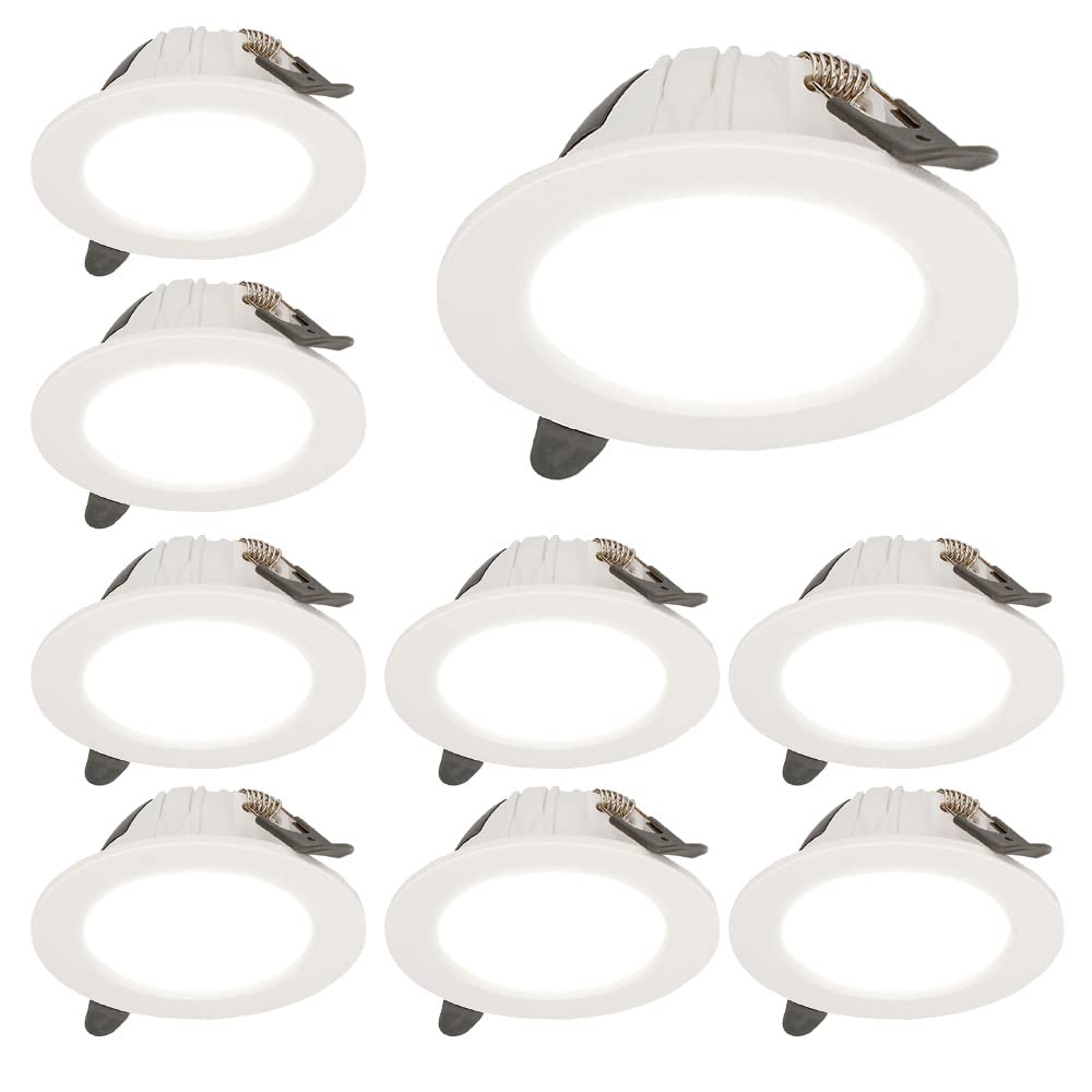 GTHTUHFD Led Round Recessed Ceilling Lighting Set Of 9,2-6 Inch Canless Downlight 5W,7W,9W,12W,20W Wafer Light,Retrofit Disk Light,Concealed Mounted,9w-6000k