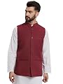 LATEST CHIKAN Men's Traditional Cotton Solid Nehru Jacket/Waistcoat -SADRI-DB-M-42